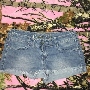Women’s blue jean shorts